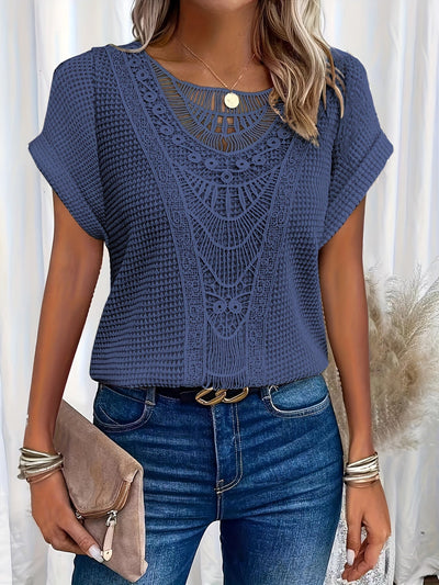 Nadine | Lässige Eleganz Spitzen T Shirt