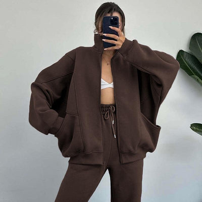 Daniela | Set aus Reißverschlussjacke und Kordelzughose für Damen