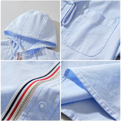 Vance – Kapuzen Sweatshirt aus Leinen mit Reißverschluss