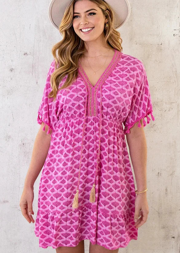 Ella - Bequemes, locker sitzendes Midi-Kleid