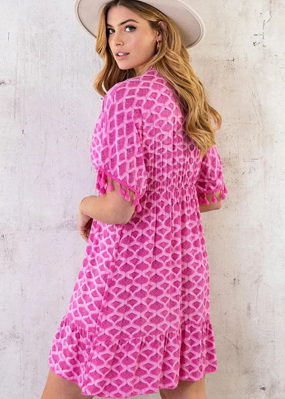 Ella - Bequemes, locker sitzendes Midi-Kleid