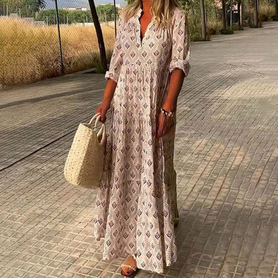 Nora - Elegantes Boho Maxikleid