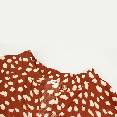 Orane |  Bedrucktes v-ausschnitt kleid