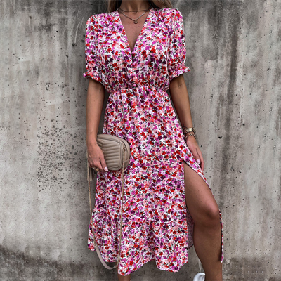Blumenkleid 'Helena' in Pastellfarben