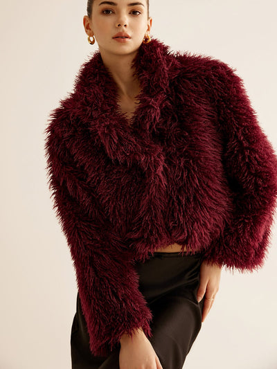 Ruby | Eleganter Kunstpelzmantel für Damen Winter