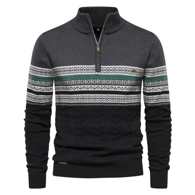 Herren Retro Half-Zip Pullover