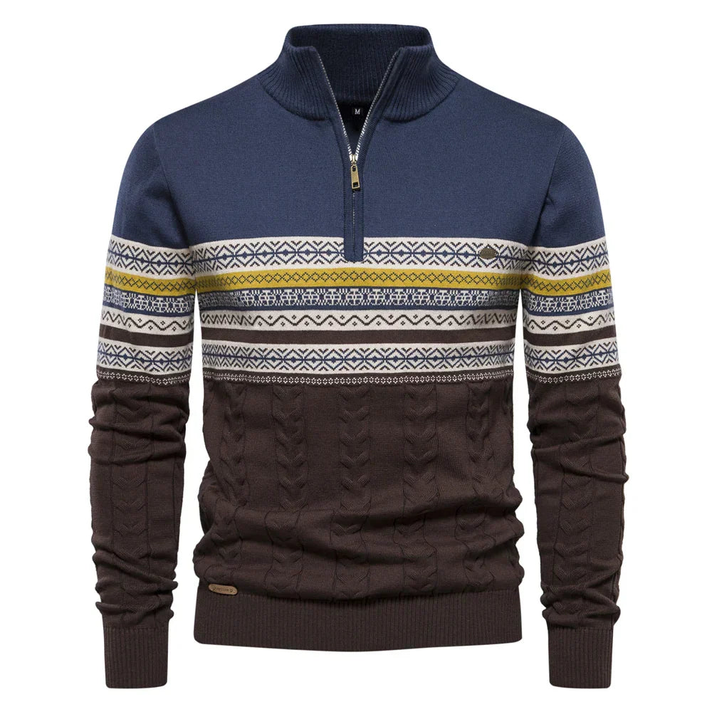 Herren Retro Half-Zip Pullover