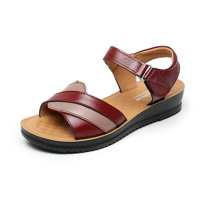 Beige Ledersandale - Hannah