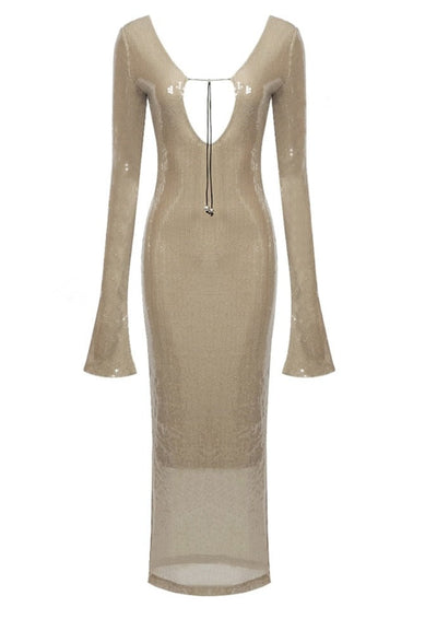 Olivia | Beiges Kleid