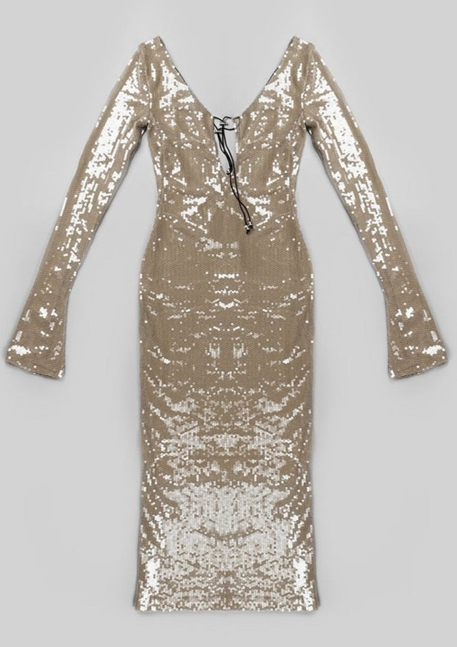 Olivia | Beiges Kleid