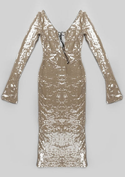 Olivia | Beiges Kleid