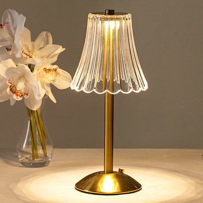 Zendoo | Goldene Kristall-Tischleuchte