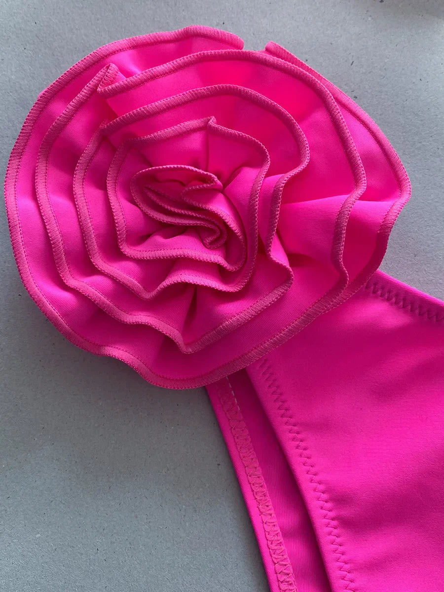 Gestreifter Bikini Rosendetail - Julia