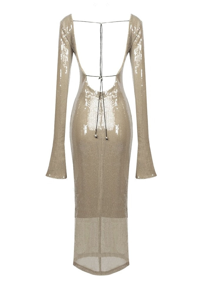 Olivia | Beiges Kleid
