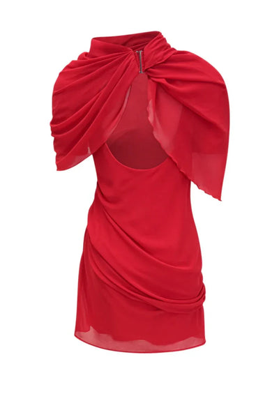 Lynn | Verführerisches Off-Shoulder Kleid in Rot