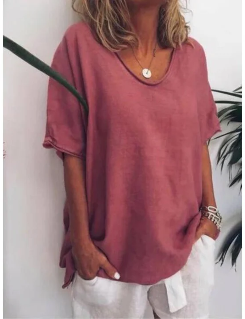 Sarah | Übergroßes lässiges vielseitiges T Shirt