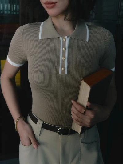 Noah | Gestricktes Poloshirt