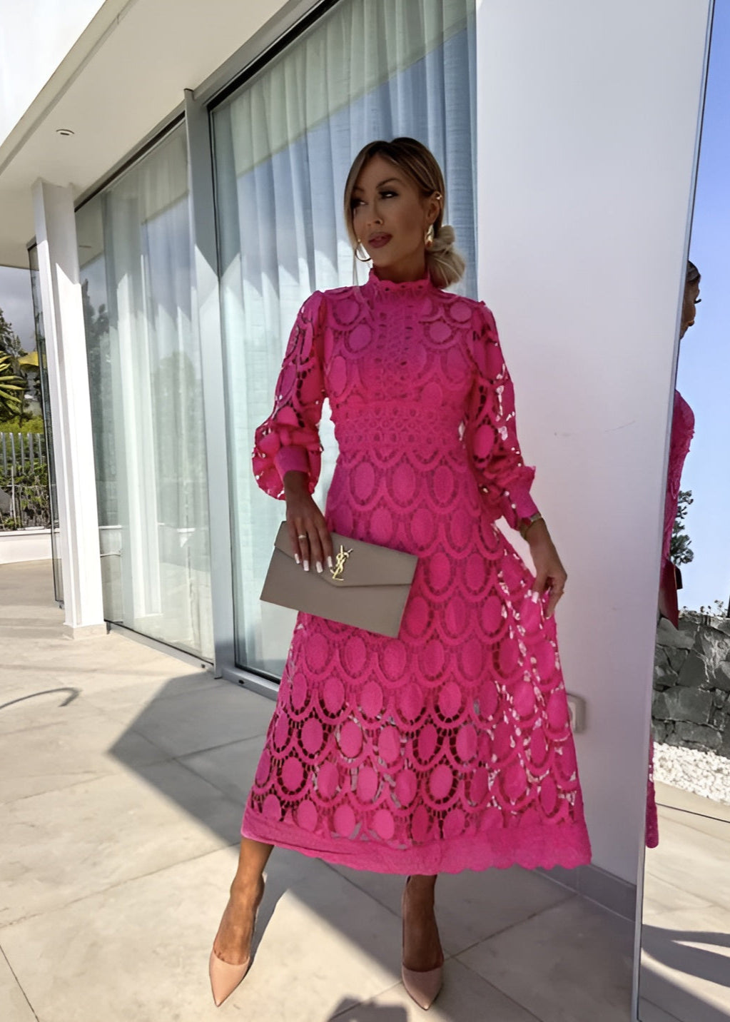 Lilian - Figurbetontes Maxikleid