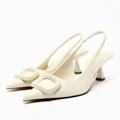 Luca | Weiße Gala-Pumps mit Absatz