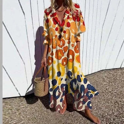 Cassidy - Boho Schönheit Puffärmel Maxi Kleid