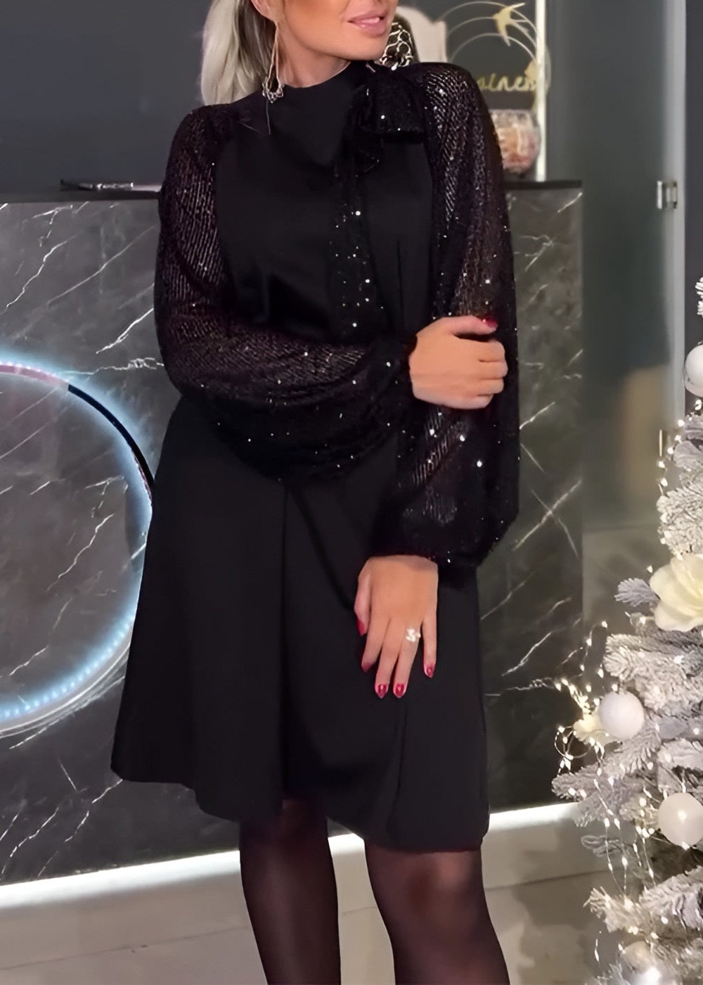 Isla - Kleid Pullover mit langen Ärmeln