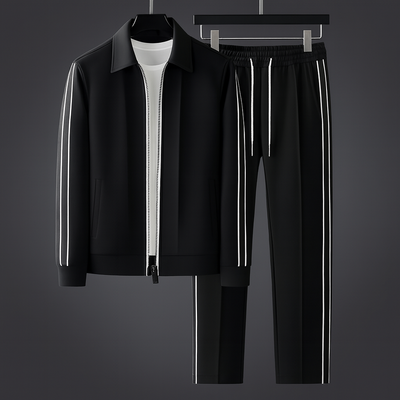 Claudix | Stretch Schwarzes Sport-Set