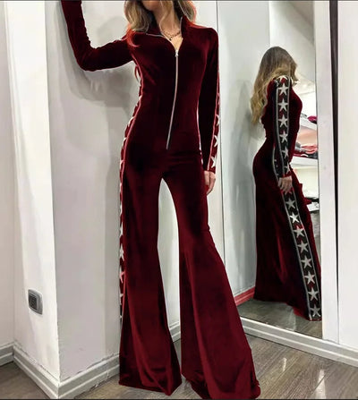 Franziska | Eleganter festlicher Samt Jumpsuit