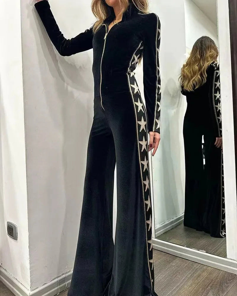 Franziska | Eleganter festlicher Samt Jumpsuit