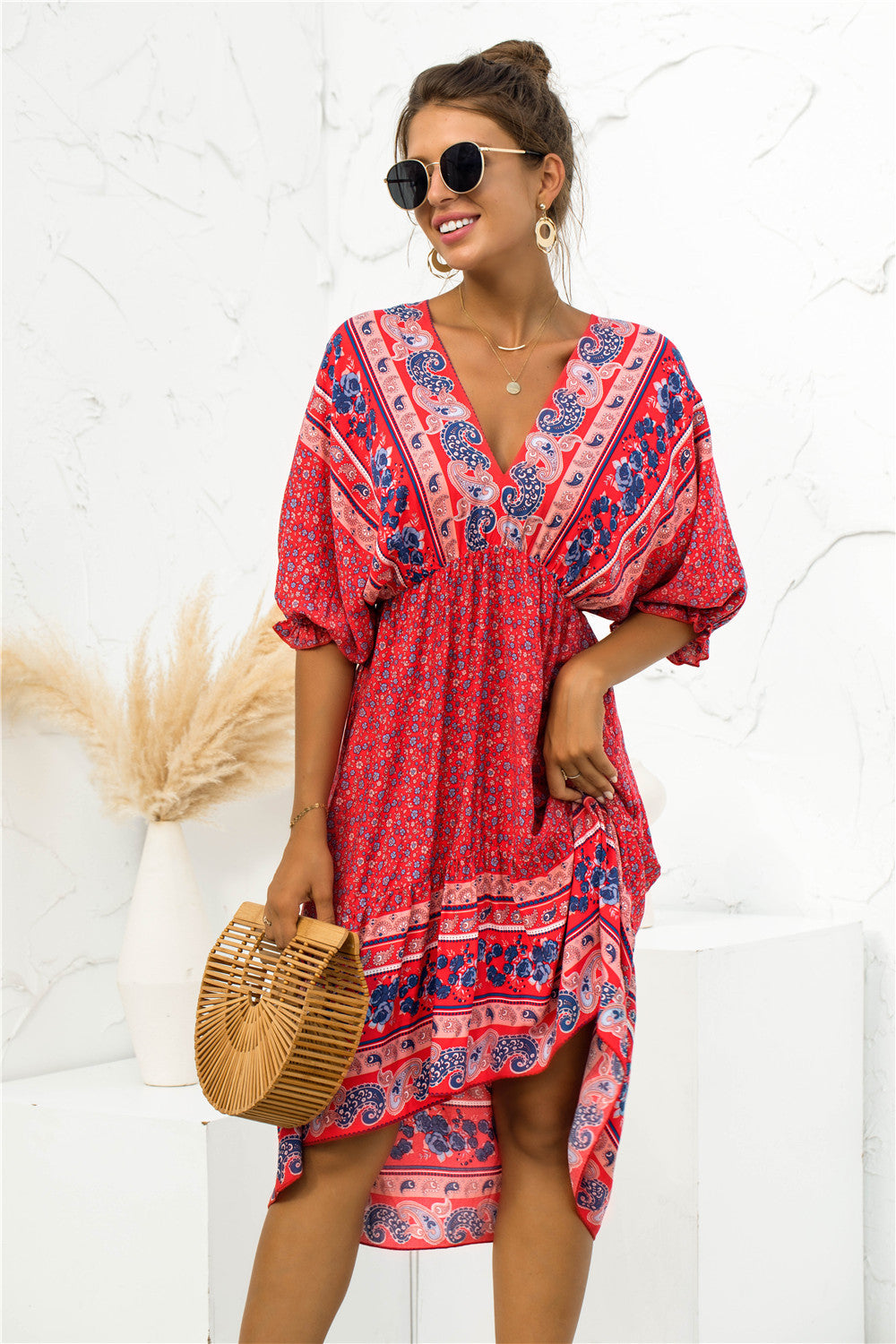 "Marion" Sommerliches Boho-Kleid