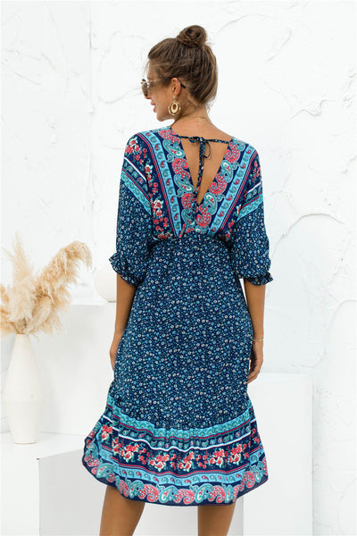 "Marion" Sommerliches Boho-Kleid