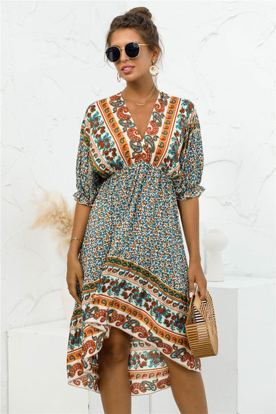 "Marion" Sommerliches Boho-Kleid