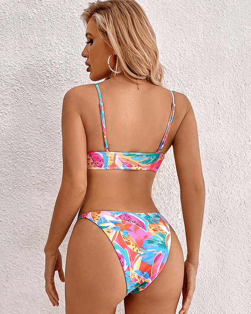 Hilde | Bikini Mit Tropischem Blümchenmuster
