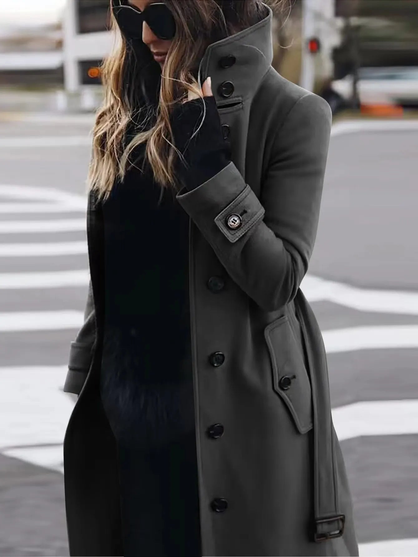 Tanya | Langer wasserdichter Trenchcoat