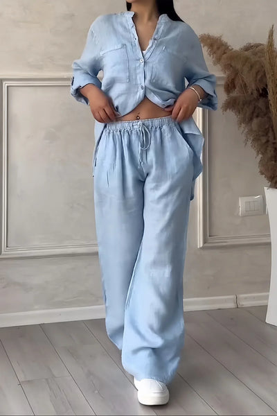 Gelbes Set mit Hemd und Hose - Lina