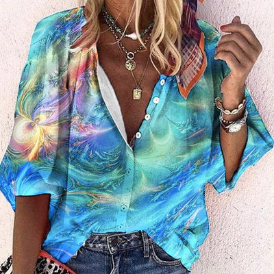 Vanessa | Trendy Boho Casual V Ausschnitt Bluse