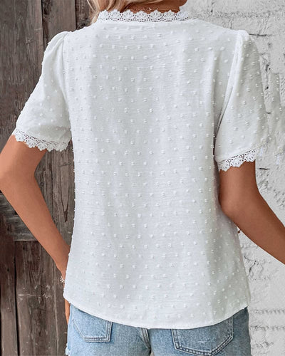 Wendy | Moderne Kurzarm Sommerbluse