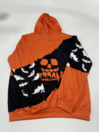 Halloween Pumpkin Print Hoodie - Lässiges Langarm-Hoodie