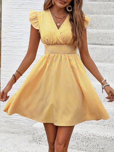 Hellblaues Streifen-Sommerkleid - Sophia
