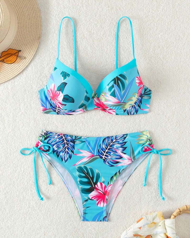 Zweiteiliges Badeanzug Trendy Bedruckt