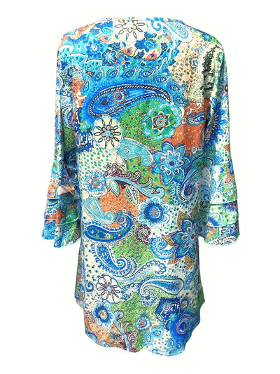 Buntes Boho-Kleid mit Paisleymuster - Mia