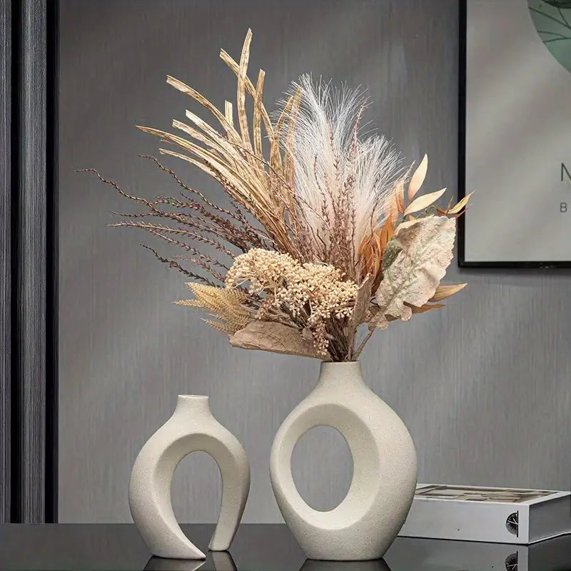 Zendoo | Nordische Boho Vase aus weißer Keramik