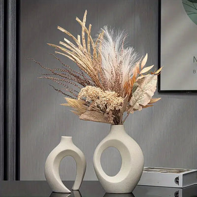 Zendoo | Nordische Boho Vase aus weißer Keramik