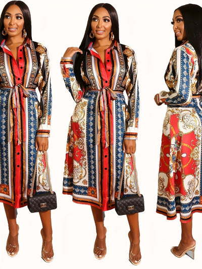 Ringelblume - Langarm Hemdkleid bis zur Wade