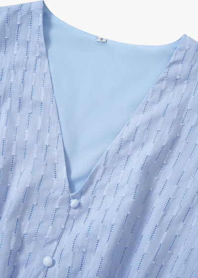 Violet - V-Ausschnitt Kleid mit Rüschen