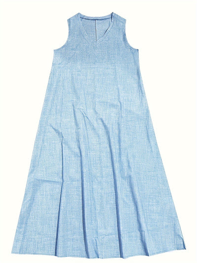 Braunes Maxikleid aus Leinen - Alina