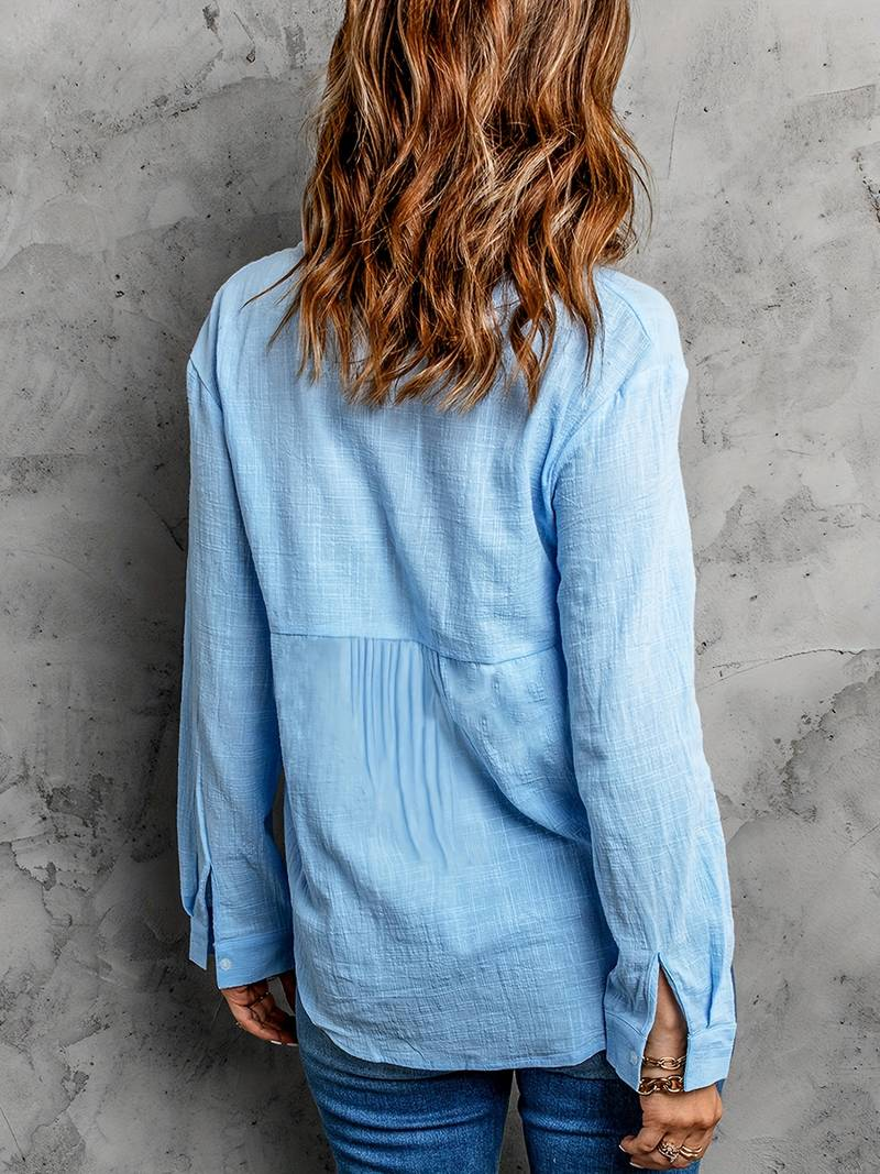 Weiße Leinen shirt - Amelia