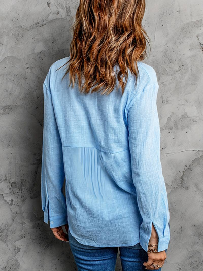 Weiße Leinen shirt - Amelia