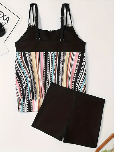 Buntes Muster Tankini Top - Lara