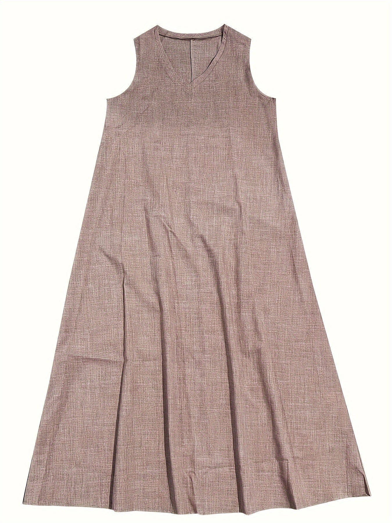 Braunes Maxikleid aus Leinen - Alina