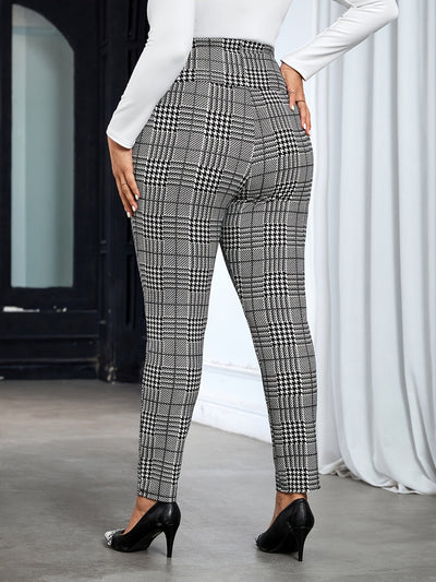Karierte schwarze Freizeithose - Emily